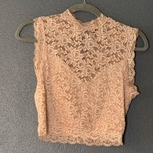 Bebe stretch lace crop top